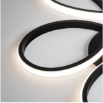 Lustra LED cu telecomanda HELIX 63W, lumina Rece/Calda/Neutra, Dimabila, Negru - imagine 2