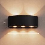 Aplica LED Exterior Ellis, 6W, 6 Surse de lumina, Lumina Calda, Negru - imagine 4