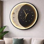 Aplica LED Decorativa Luna Diametru 40CM Lumina Rece/Neutra/Calda Black - imagine 3