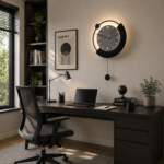 Aplica LED Decorativa ARC Ø30 cm Lumina Rece/Neutra/Calda Negru - imagine 3