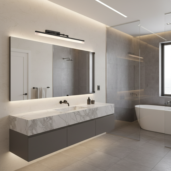 Aplica LED, MALAWI, 6W, liniara, lumina Calda/Neutra/Rece, Negru