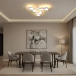 Lustra LED cu telecomanda IPOMOEA 51W, 3 Stele, lumina Rece/Calda/Neutra, Dimabila, Alb - imagine 4