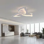 Lustra LED cu telecomanda LOTUS 32W, 3 Petale, lumina Rece/Calda/Neutra, Dimabila, Alb - imagine 2